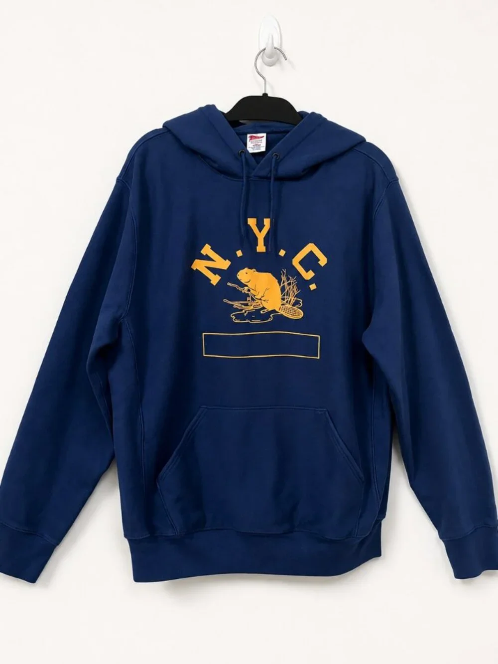 J. Crew Heavyweight NYC Beaver Hoodie In Porter Blue, Size L